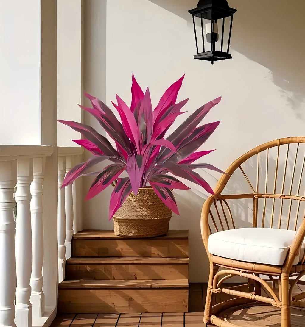 Boston Fern 2-Piece Set - Large Purple Artificial Plants for Courtyard Garden, Terrace, and Wedding Decorations, Versatile Use, No Flowerpot Included Decorative Fruit