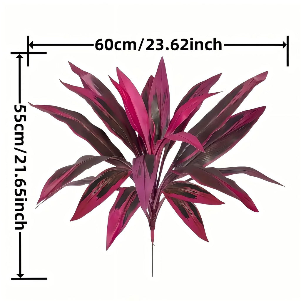 Boston Fern 2-Piece Set - Large Purple Artificial Plants for Courtyard Garden, Terrace, and Wedding Decorations, Versatile Use, No Flowerpot Included Decorative Fruit