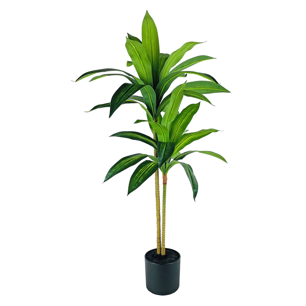 Mainstays Artificial Plant, Dracaena Artificial Plant, 3.3ft, Black Plastic Pot