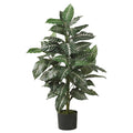 Nearly Natural 3ft. Zebra Artificial Plant in Pot