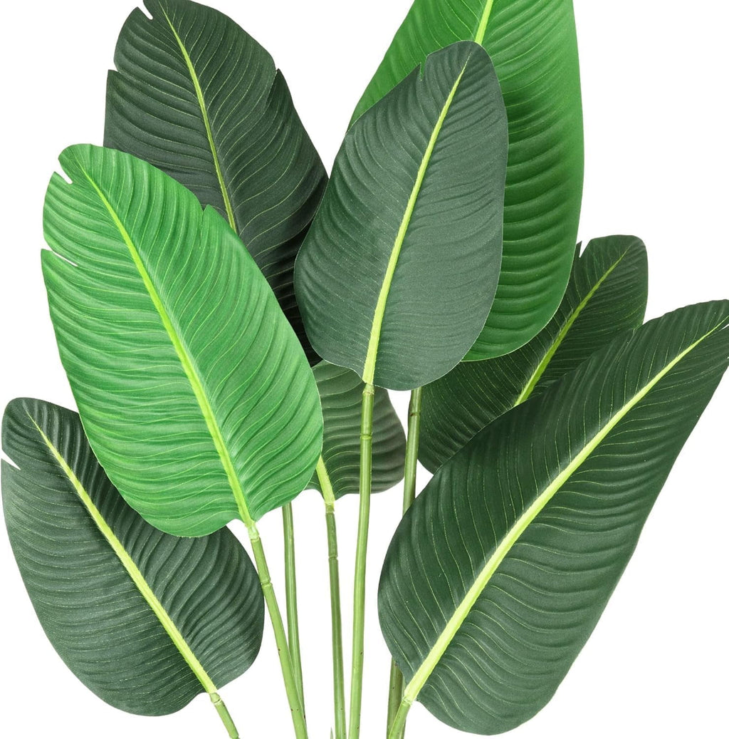Hetoy 48 inchs Artificial Tree Bird of Paradise Artificial Plant with 8 Trunks Fake Tree - 4 Feet Faux Plants Fake Banana Tree Plant with Pot Artificial Trees for Home Decor Indoor Outdoor