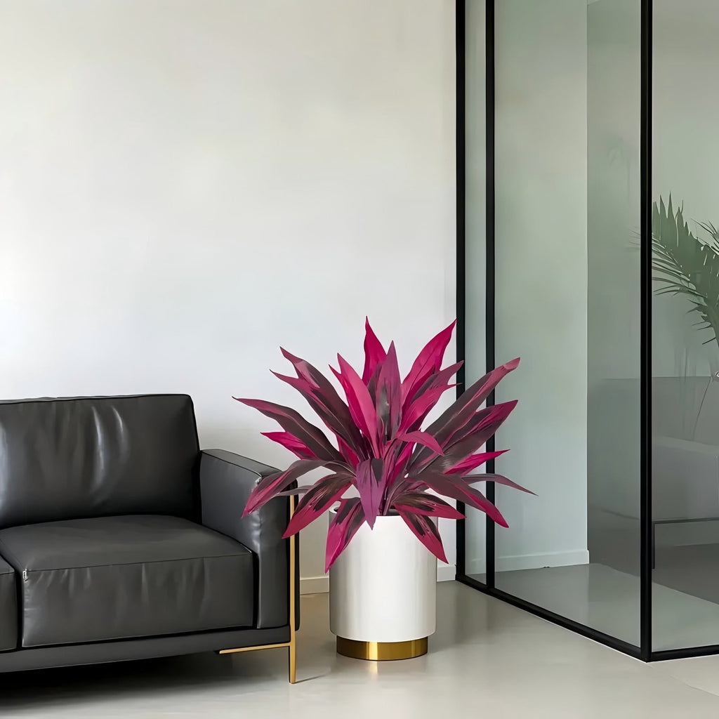 Boston Fern 2-Piece Set - Large Purple Artificial Plants for Courtyard Garden, Terrace, and Wedding Decorations, Versatile Use, No Flowerpot Included Decorative Fruit